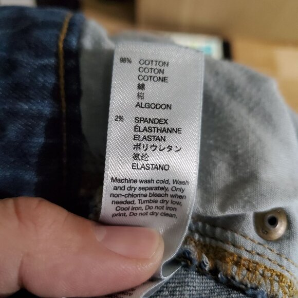 Gap Jeans Womens 14 Blue Boyfriend Fit Medium Wash Denim Stretch Relaxed Casual - Picture 5 of 13